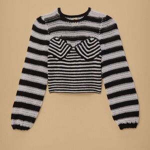 FARM Rio Black and White Knit Sweater